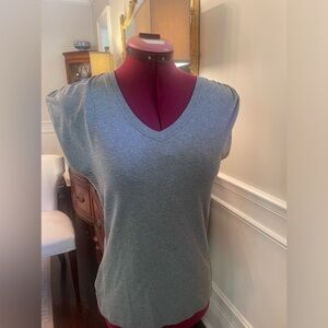 Emporio Armani, never worn grey v neck, with side sequin detailing